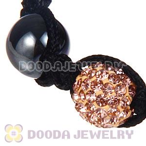 Wholesale On Sale Handmade Pave Rose Crystal Macrame Bracelets