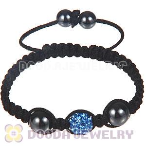 Wholesale Special Price Handmade Pave Blue Crystal Macrame Bracelets