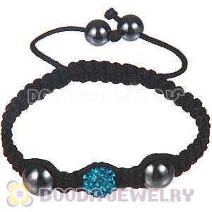 Wholesale Special Price Handmade Pave Blue Crystal Macrame Bracelets