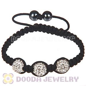 Wholesale Special Price Handmade Pave White Crystal Macrame Bracelets