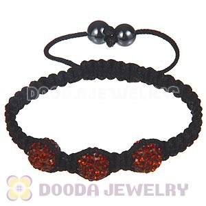 Wholesale Special Price Handmade Pave Champagne Crystal Macrame Bracelets