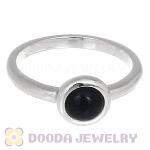 Platinum Plated Stackable Cabochon Pearl Ring Wholesale