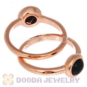 Rose Gold Plated Stackable Cabochon Pearl Ring Wholesale