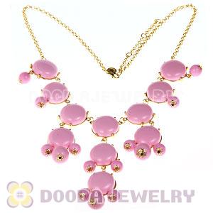 2012 New Fashion Pink Bubble Bib Necklace Wholesale