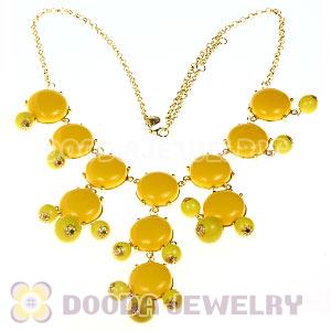 2012 New Fashion Yellow Bubble Bib Necklace Wholesale
