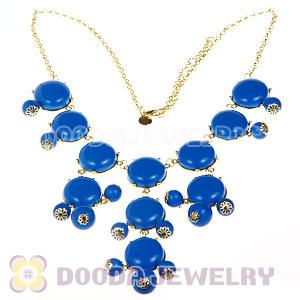 2012 New Fashion Dark Blue Bubble Bib Necklace Wholesale