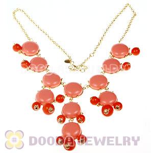 2012 New Fashion Orange Bubble Bib Necklace Wholesale