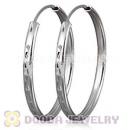 Dia 35mm Sterling Silver Hoop Earrings European Beads Compatible