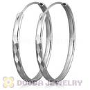 Dia 35mm Sterling Silver Hoop Earrings European Beads Compatible