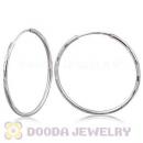 Dia 45mm Sterling Silver Hoop Earrings European Beads Compatible