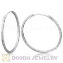 Dia 45mm Sterling Silver Hoop Earrings European Beads Compatible