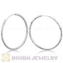 Dia 45mm Sterling Silver Hoop Earrings European Beads Compatible