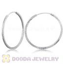 Dia 45mm Sterling Silver Hoop Earrings European Beads Compatible