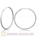 Dia 45mm Sterling Silver Hoop Earrings European Beads Compatible