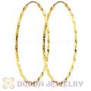 45mm Gold Plated Silver Hoop Earrings European Beads Compatible