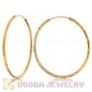 45mm Gold Plated Silver Hoop Earrings European Beads Compatible