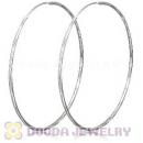 Dia 75mm Sterling Silver Hoop Earrings European Beads Compatible