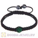Wholesale Special Price Handmade Pave Green Crystal Macrame Bracelets