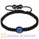 Wholesale Special Price Handmade Pave Blue Crystal Macrame Bracelets