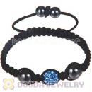 Wholesale Special Price Handmade Pave Blue Crystal Macrame Bracelets