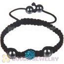 Wholesale On Sale Handmade Pave Blue Crystal Macrame Bracelets