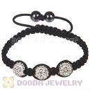 Wholesale Special Price Handmade Pave White Crystal Macrame Bracelets