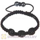 Wholesale Special Price Handmade Pave Black Crystal Macrame Bracelets