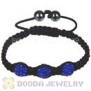 Wholesale Special Price Handmade Pave Blue Crystal Macrame Bracelets