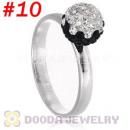 8mm Czech Crystal Ball 925 Sterling Silver Rings Wholesale