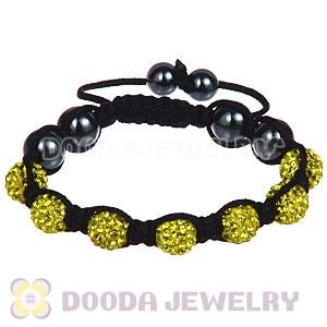 Wholesale Special Price Handmade Pave Yellow Crystal TresorBeads Bracelets