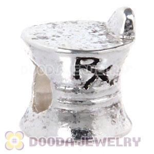 Wholesale Silver Plated European Pharmacy Rx Mortar Pestle Beads