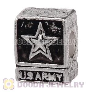 Wholesale Silver Plated European US Army Beads
