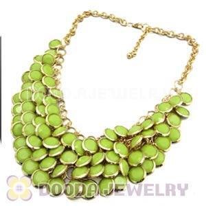 Green Chunky Multi Layers Bubble Bib Statement Necklace Wholesale