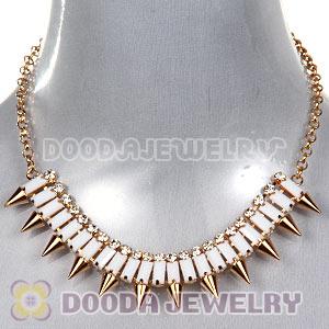 Resin Rhinestone Nail Chunky Choker Collar Necklaces Wholesale