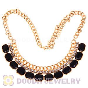 Resin Rhinestone Chunky Choker Collar Necklaces Wholesale
