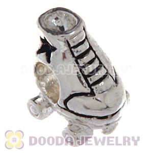 Silver Plated European Roller Skate Charm Beads Wholesale 