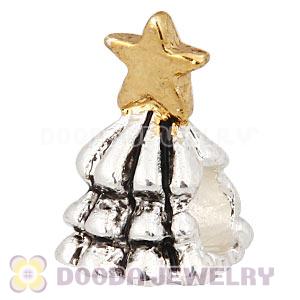 Silver Plated European Christmas Tree Charm Beads Wholesale