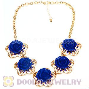 Fashion Crystal Rose Flower Choker Collar Necklace Wholesale