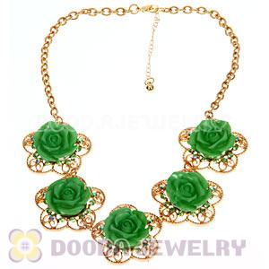 Fashion Crystal Rose Flower Choker Collar Necklace Wholesale