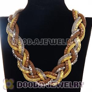 Fashion Rock Punk Chunky Braided Snake Chain Collar Necklaces