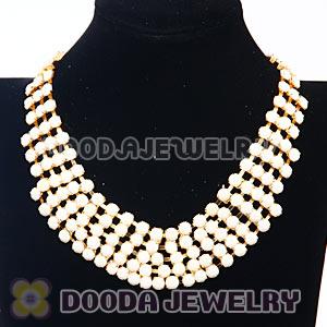 Multilayer Resin Diamond Chunky Choker Cluster Necklace Wholesale