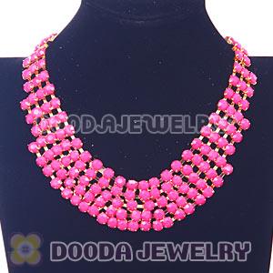 Multilayer Resin Diamond Chunky Choker Cluster Necklace Wholesale