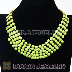 Multilayer Resin Diamond Chunky Choker Cluster Necklace Wholesale