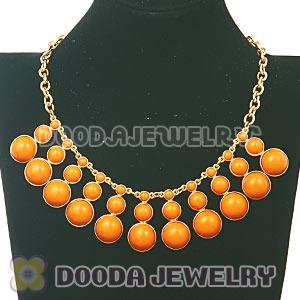 Fashion Yolk Yellow Resin Bubble Statement Necklace Wholesale