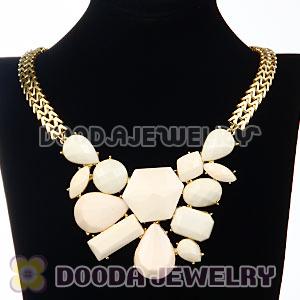 Chunky Chain Candy Resin Geometry Choker Bib Necklace Wholesale