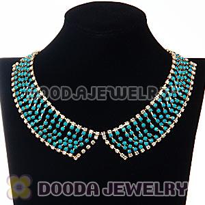 Chunky Multilayer Resin Rhinestone Choker Bib Collar Necklace Wholesale