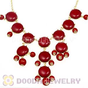 2012 New Fashion Claret Maroon Bubble Bib Statement Necklaces Wholesale