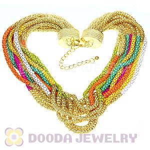 Punk Rock Multi Chains Chunky Choker Collar Necklaces Wholesale