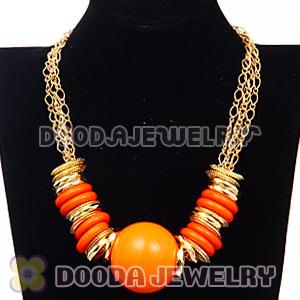 Ethnic Multilayer Gold Plated Chain Hoop Big Ball Choker DIY Necklace