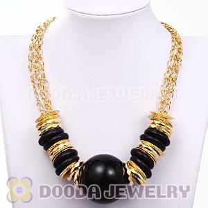 Ethnic Multilayer Gold Plated Chain Hoop Big Ball Choker DIY Necklace